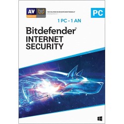 Bitdefender Internet Security 2023 - 1 PC - 1 An - PC Uniquement