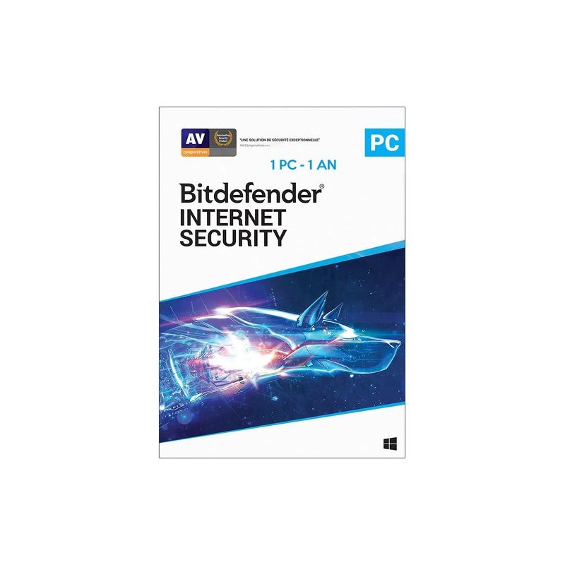 Bitdefender Internet Security 2023 - 1 PC - 1 An - PC Uniquement