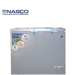Nasco Congélateur Horizontal KNAS-350 – 195 L - Refroidissement Rapide – 1 Porte - 1 Panier Interne - Gris