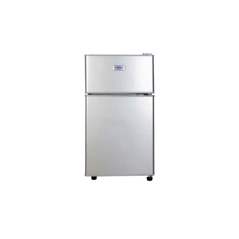 Nasco Réfrigérateur Double Portes -NASF2-110FL - 86 Litres Net / R600A - Argent