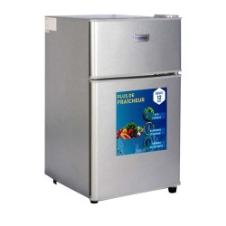 Nasco Réfrigérateur Double Portes -NASF2-110FL - 86 Litres Net / R600A - Argent
