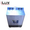 Ilux Machine à Laver Semi-Auto - Double Bac - Lavage 6Kg - Essorage 5.3KG - Blanc