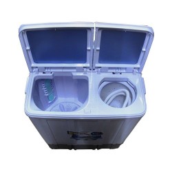 Ilux Machine à Laver Semi-Auto - Double Bac - Lavage 6Kg - Essorage 5.3KG - Blanc