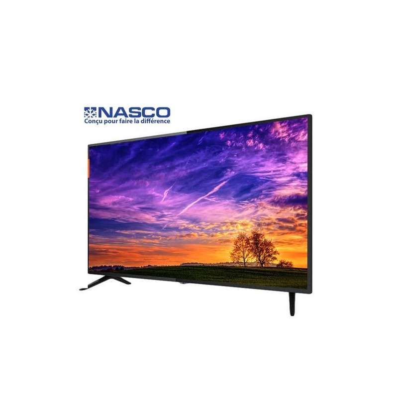 Nasco Slim TV LED 43"- analogique - HD - HDMI - USB - Noir