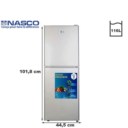 Nasco Réfrigérateur Combine 116 Litres Net